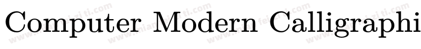 Computer Modern Calligraphic字体转换